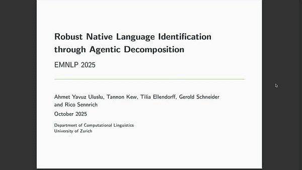  Robust Native Language Identification through Agentic Decomposition