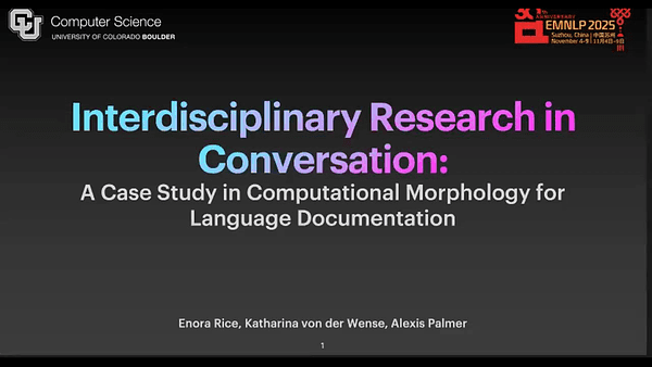 Interdisciplinary Research in Conversation: A Case Study in Computational Morphology for Language Documentation