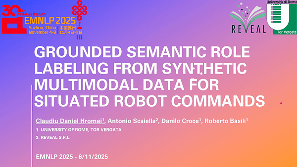 Grounded Semantic Role Labelling from Synthetic Multimodal Data for Situated Robot Commands