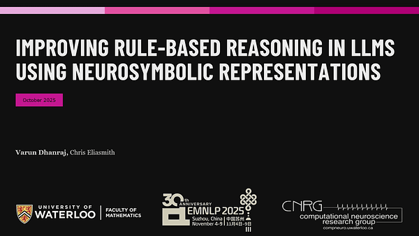 Improving Rule-based Reasoning in LLMs using Neurosymbolic Representations