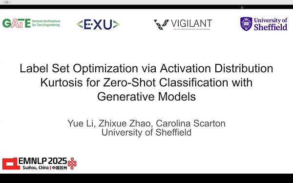 Label Set Optimization via Activation Distribution Kurtosis for Zero-Shot Classification with Generative Models