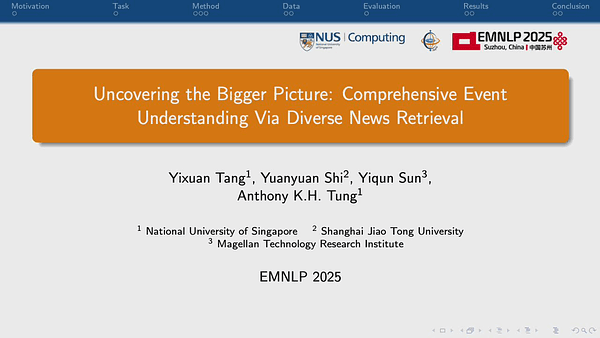 Uncovering the Bigger Picture: Comprehensive Event Understanding Via Diverse News Retrieval
