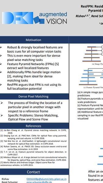 ResFPN: Residual Skip Connections in Multi-Resolution Feature Pyramid Networks for Accurate Dense Pixel Matching