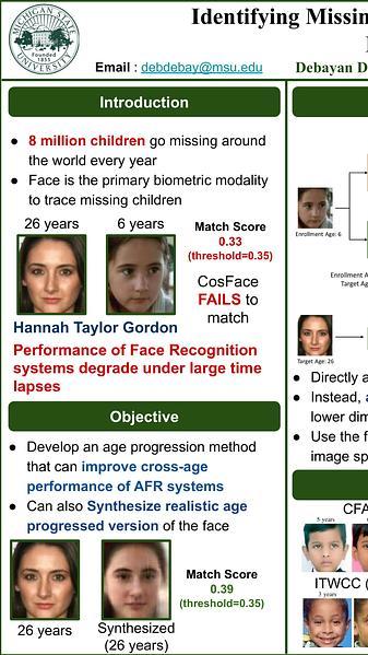 Identifying Missing Children: Face Age Progression via Deep Feature Aging