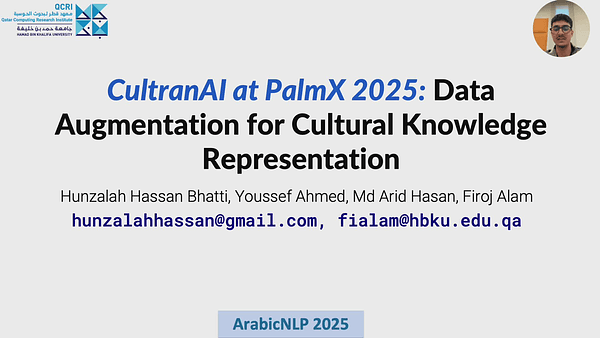 CultranAI at PalmX 2025: Data Augmentation for Cultural Knowledge Representation