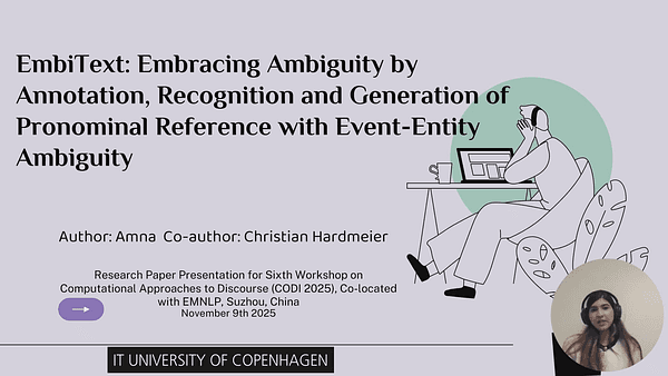 EmbiText: Embracing Ambiguity by Annotation, Recognition and Generation of Pronominal Reference with Event-Entity Ambiguity