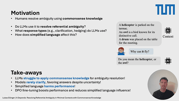 It Depends: Resolving Referential Ambiguity in Minimal Contexts with Commonsense Knowledge