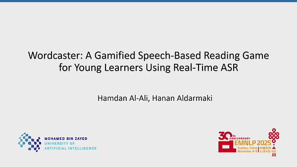 Wordcaster: A Gamified Speech-Based Reading Game for Young Learners Using Real-Time ASR