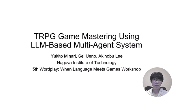 TRPG Game Mastering Using LLM-Based Multi-Agent System