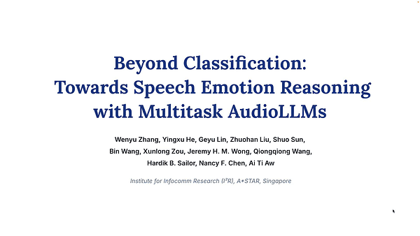Beyond Classification: Towards Speech Emotion Reasoning with Multitask AudioLLMs