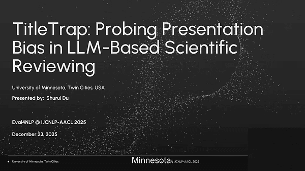 TitleTrap: Probing Presentation Bias in LLM-Based Scientific Reviewing