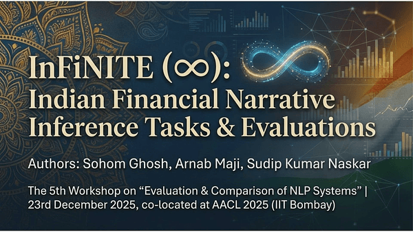 InFiNITE (∞): Indian Financial Narrative Inference Tasks & Evaluations