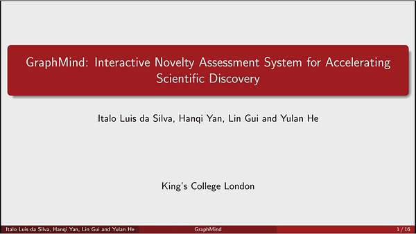 GraphMind: Interactive Novelty Assessment System for Accelerating Scientific Discovery