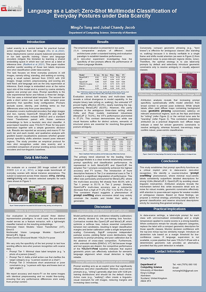 Language as a Label: Zero-Shot Multimodal Classification of Everyday Postures under Data Scarcity
