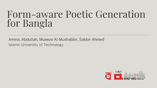Form-aware Poetic Generation for Bangla