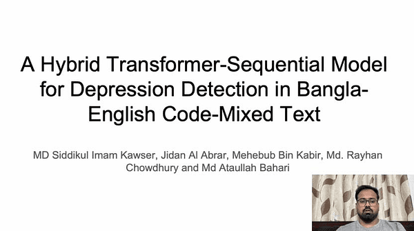 A Hybrid Transformer–Sequential Model for Depression Detection in Bangla–English Code-Mixed Text