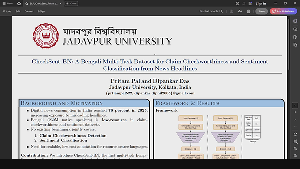 CheckSent-BN: A Bengali Multi-Task Dataset for Claim Checkworthiness and Sentiment Classification from News Headlines