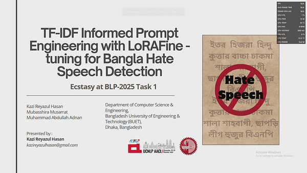 Ecstasy at BLP-2025 Task 1: TF-IDF Informed Prompt Engineering with LoRA Fine-tuning for Bangla Hate Speech Detection