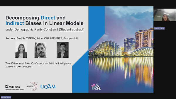 Decomposing Direct and Indirect Biases in Linear Models Under Demographic Parity Constraint (Student Abstract)