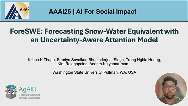 ForeSWE: Forecasting Snow-Water Equivalent with an Uncertainty-Aware Attention Model