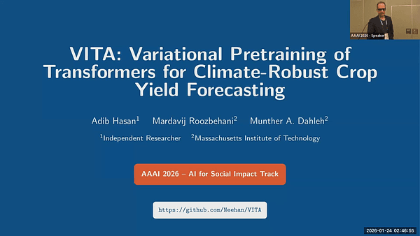 VITA: Variational Pretraining of Transformers for Climate-Robust Crop Yield Forecasting