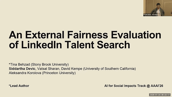 An External Fairness Evaluation of LinkedIn Talent Search
