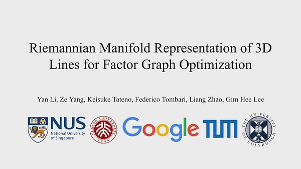 RiemanLine: Riemannian Manifold Representation of 3D Lines for Factor Graph Optimization