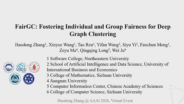 FairGC: Fostering Individual and Group Fairness for Deep Graph Clustering