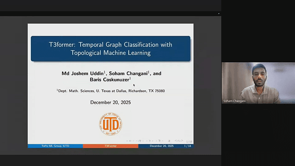 T3former: Temporal Graph Classification with Topological Machine Learning