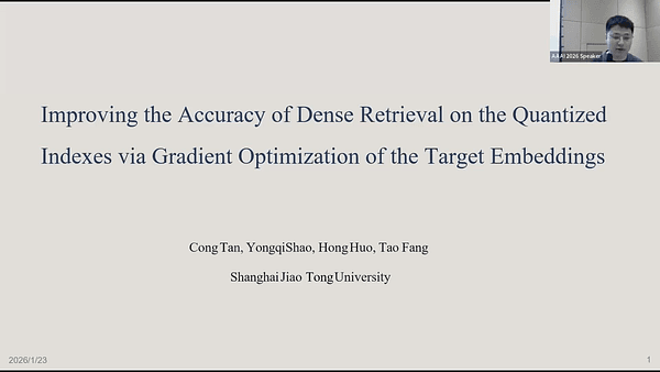 Improving the Accuracy of Dense Retrieval on the Quantized Indexes via Gradient Optimization of the Target Embeddings