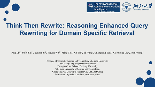 Think Then Rewrite: Reasoning Enhanced Query Rewriting for Domain Specific Retrieval