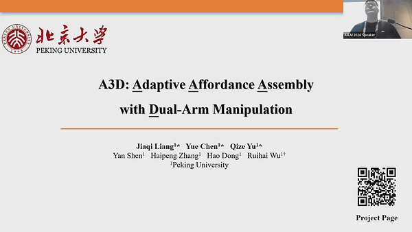 A3D: Adaptive Affordance Assembly with Dual-Arm Manipulation