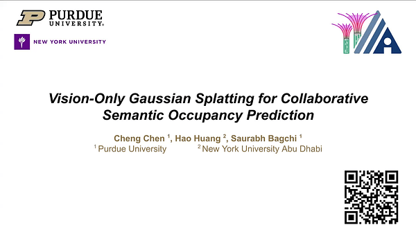 Vision-Only Gaussian Splatting for Collaborative Semantic Occupancy Prediction