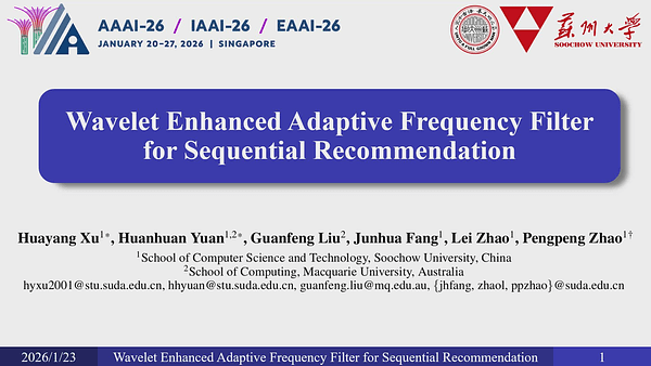 Wavelet Enhanced Adaptive Frequency Filter for Sequential Recommendation
