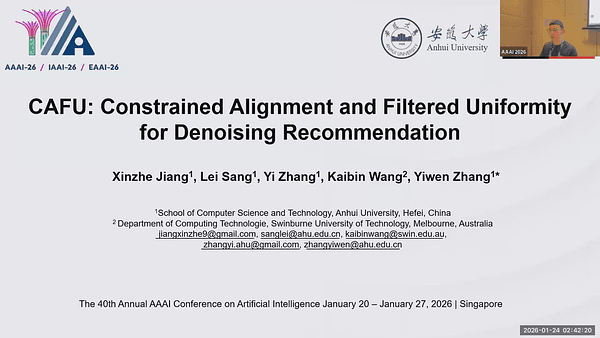CAFU: Constrained Alignment and Filtered Uniformity for Denoising Recommendation