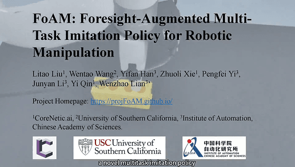 FoAM: Foresight-Augmented Multi-Task Imitation Policy for Robotic Manipulation