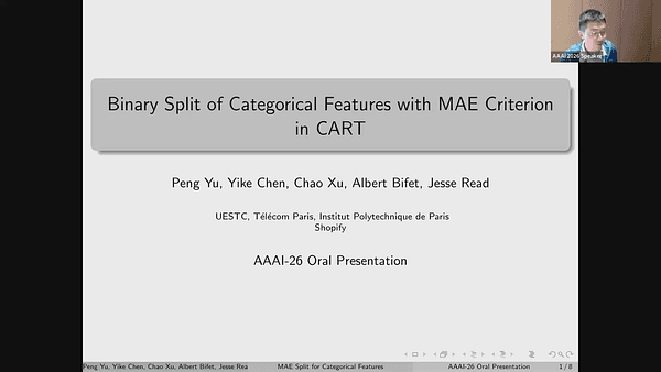 Binary Split Categorical Feature with Mean Absolute Error Criteria in CART