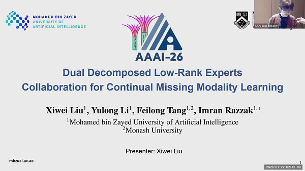 DeLo: Dual Decomposed Low-Rank Experts Collaboration for Continual Missing Modality Learning