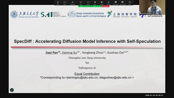SpecDiff: Accelerating Diffusion Model Inference with Self-Speculation