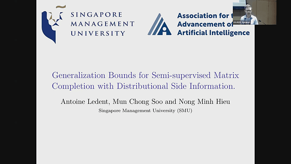 Generalization Bounds for Semi-supervised Matrix Completion with Distributional Side Information