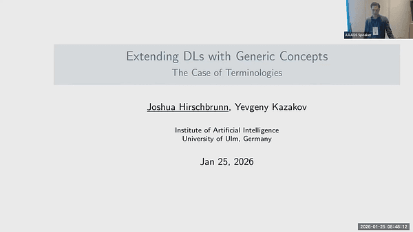 Extending Description Logics with Generic Concepts – the Case of Terminologies