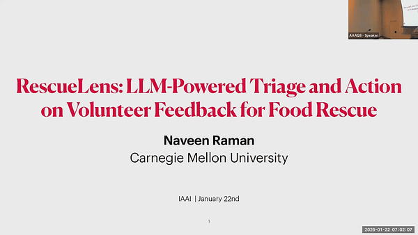 RescueLens: LLM-Powered Triage and Action on Volunteer Feedback for Food Rescue