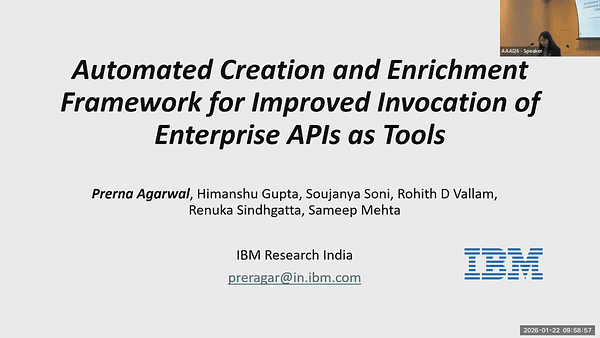 Automated Creation and Enrichment Framework for Improved Invocation of Enterprise APIs as Tools