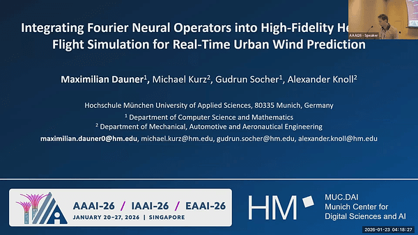 Integrating Fourier Neural Operators into High-Fidelity Helicopter Flight Simulation for Real-Time Urban Wind Prediction