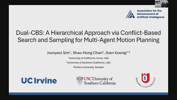 Dual-CBS: A Hierarchical Approach via Conflict-Based Search and Sampling for Multi-Agent Motion Planning