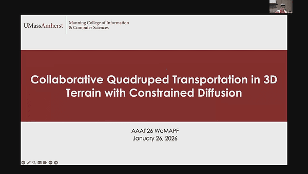 Collaborative Quadruped Transportation in 3D Terrain with Constrained Diffusion