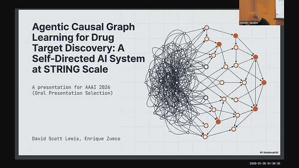 Agentic Causal Graph Learning for Drug Target Discovery: A Self-Directed AI System at STRING Scale