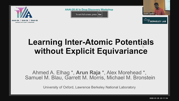 Learning Inter-Atomic Potentials without Explicit Equivariance