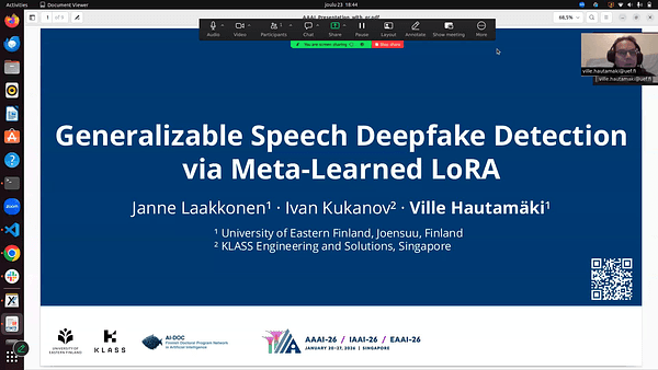 Generalizable speech deepfake detection via meta-learned LoRA