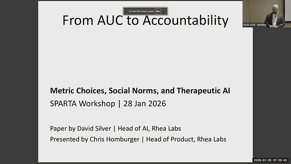 From AUC to Accountability: Metric Choices, Social Norms, and the Deployment of Therapeutic AI